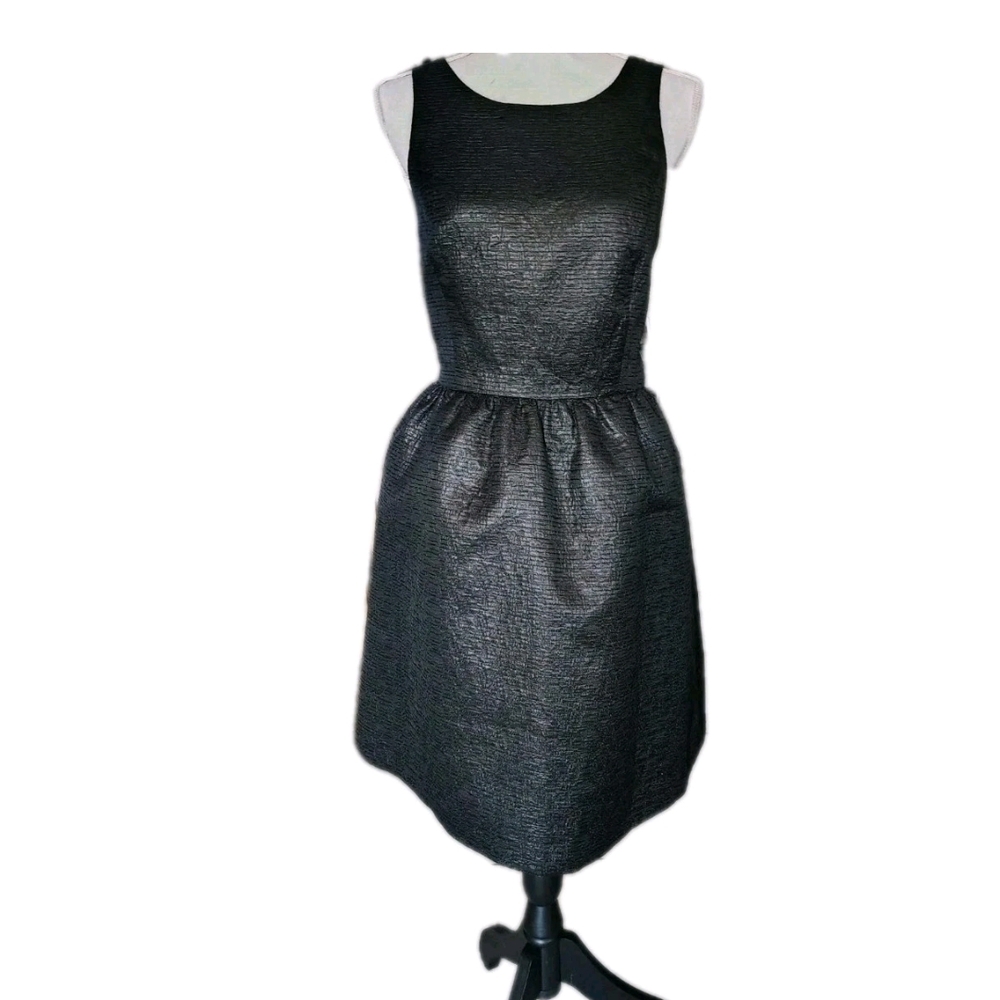 New Kensie Pretty Textured Black Midi Dress